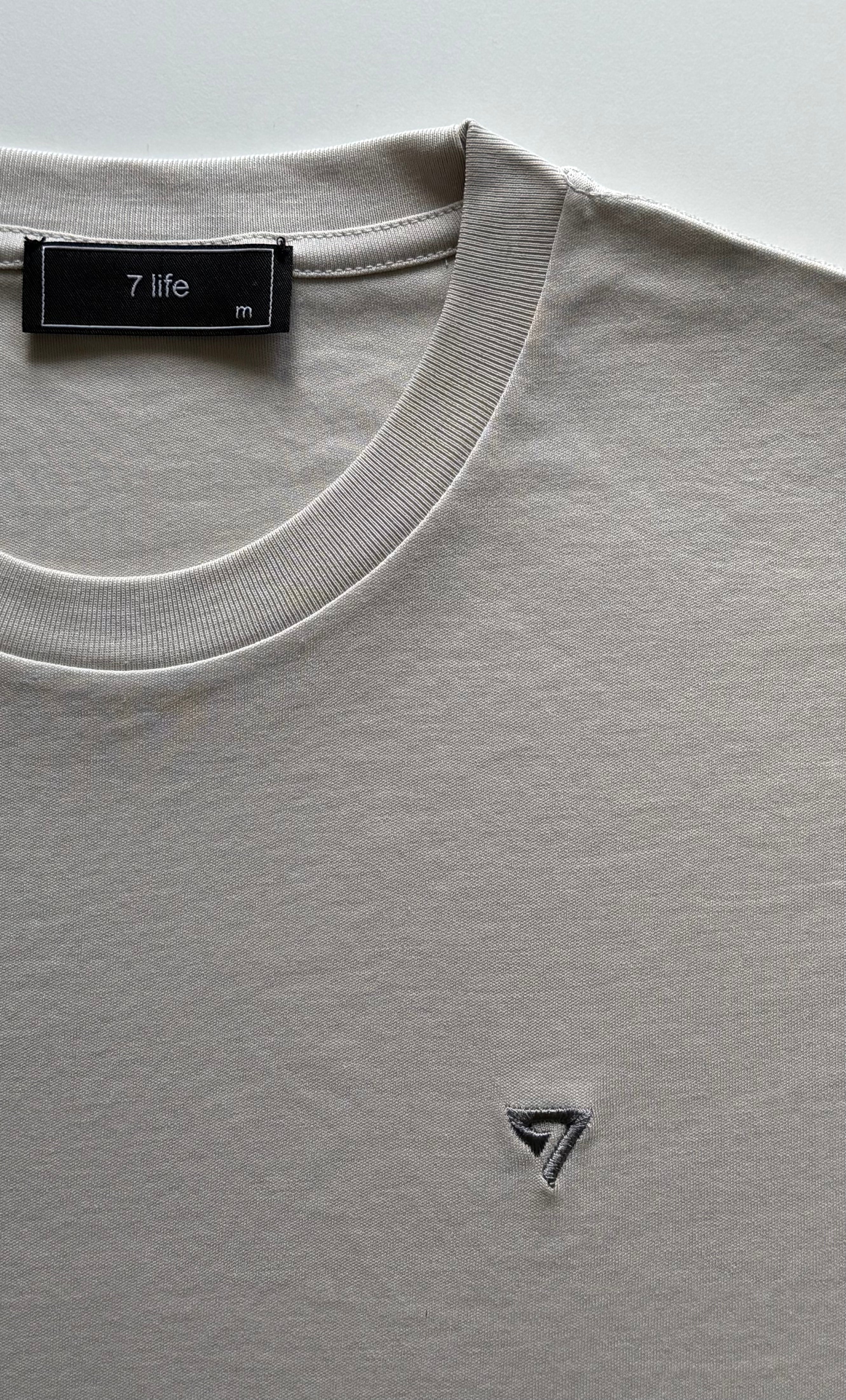 7 life Supima Tee - Cement