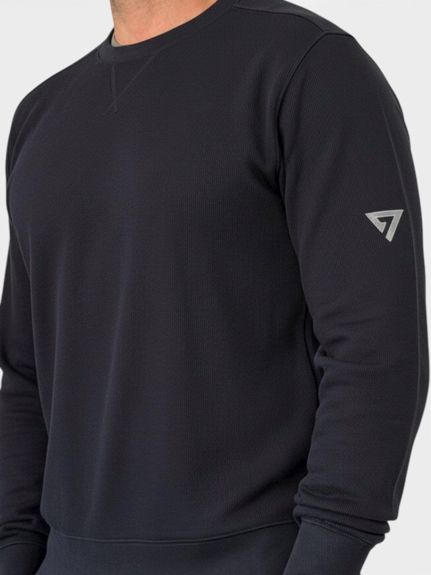 Ribbed Interlock Crew Neck